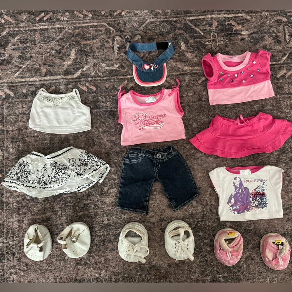 Build-A-Bear Pink and White Outfit Set